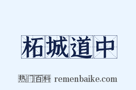 柘城道中是什么意思的图片